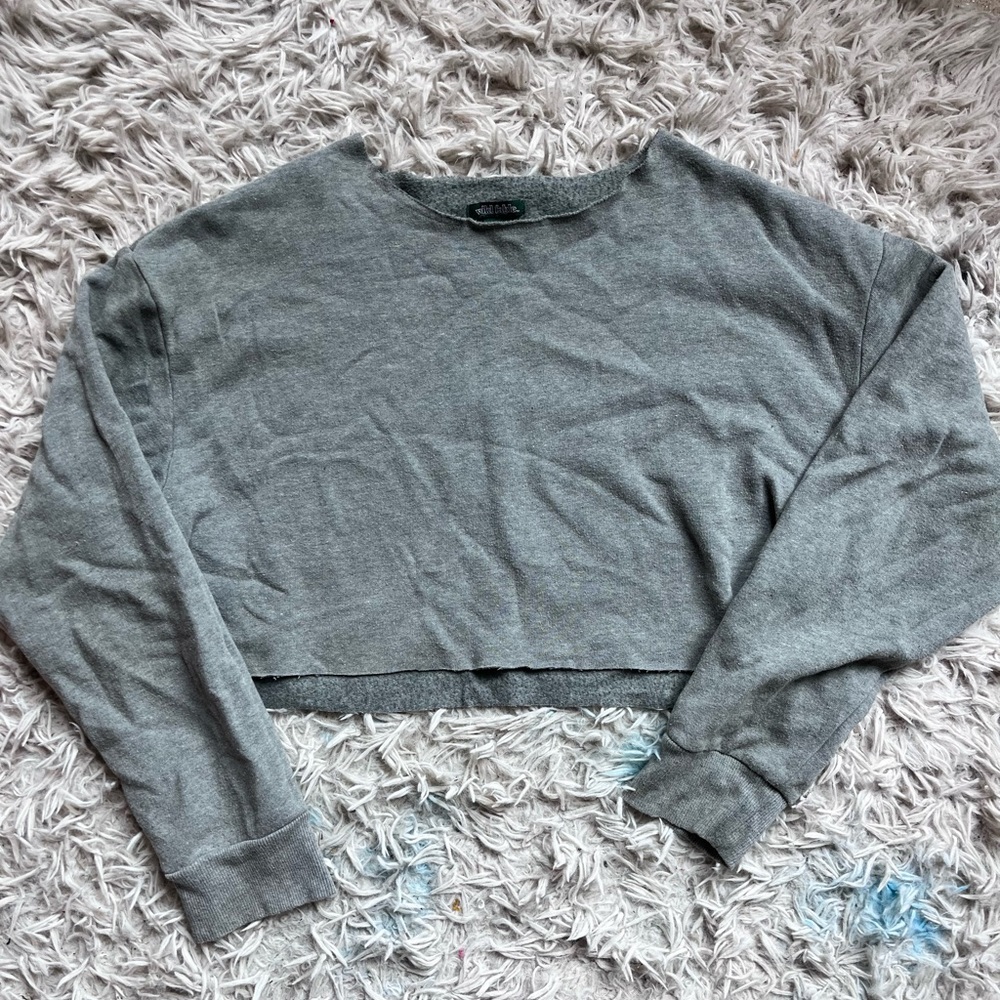 Wild fable grey cropped crewneck